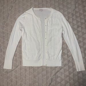 NWOT cardigan with lace detail